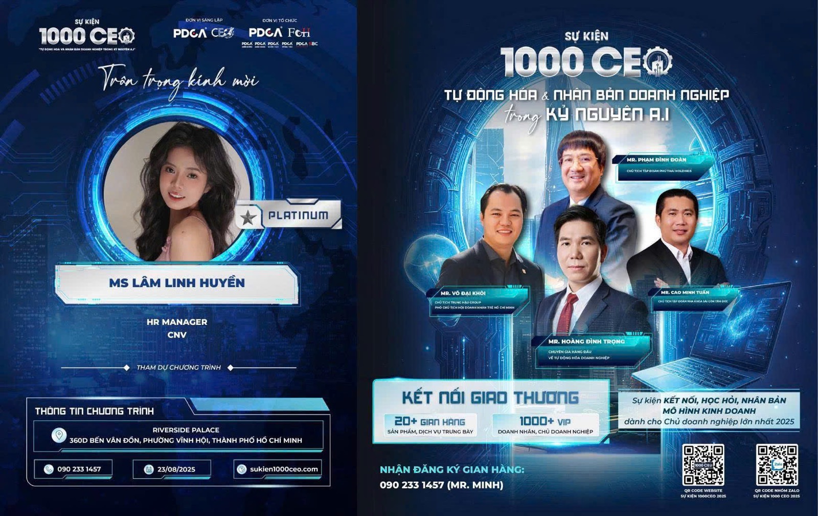Khách mời Platinum sự kiện 1000 CEO