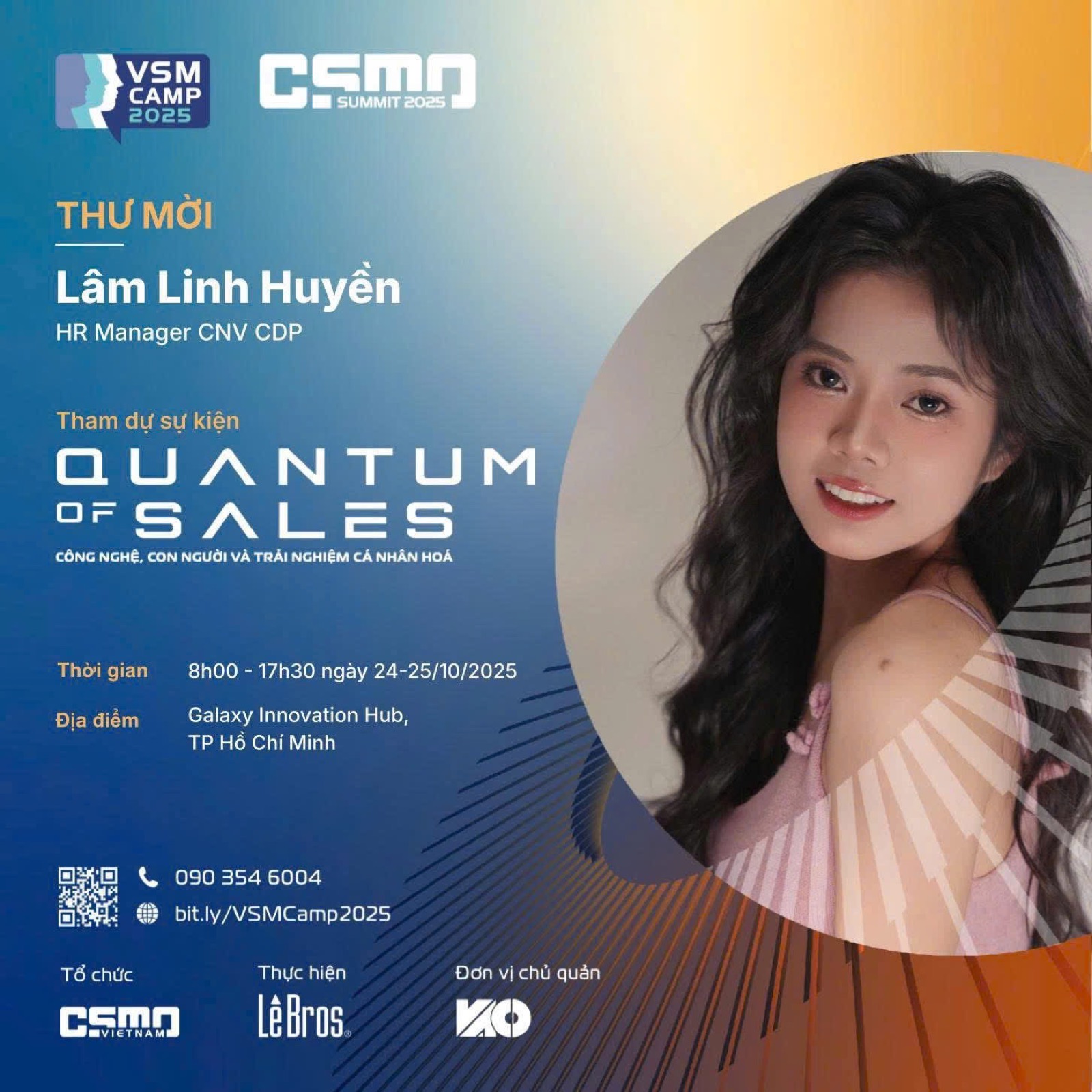 Thư mời tham dự Quantum of Sales — VSM Camp và CSMO Summit 2025